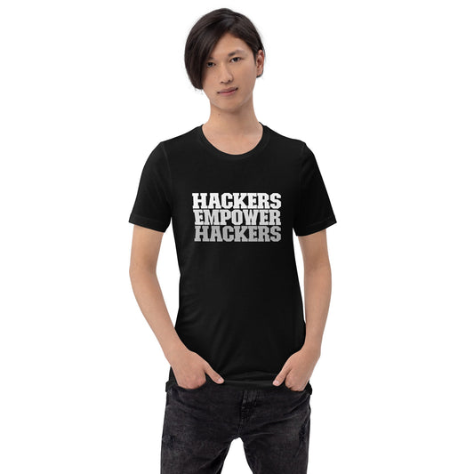 Hackers Empower Hackers V2 - Unisex t-shirt by DarkByteGear