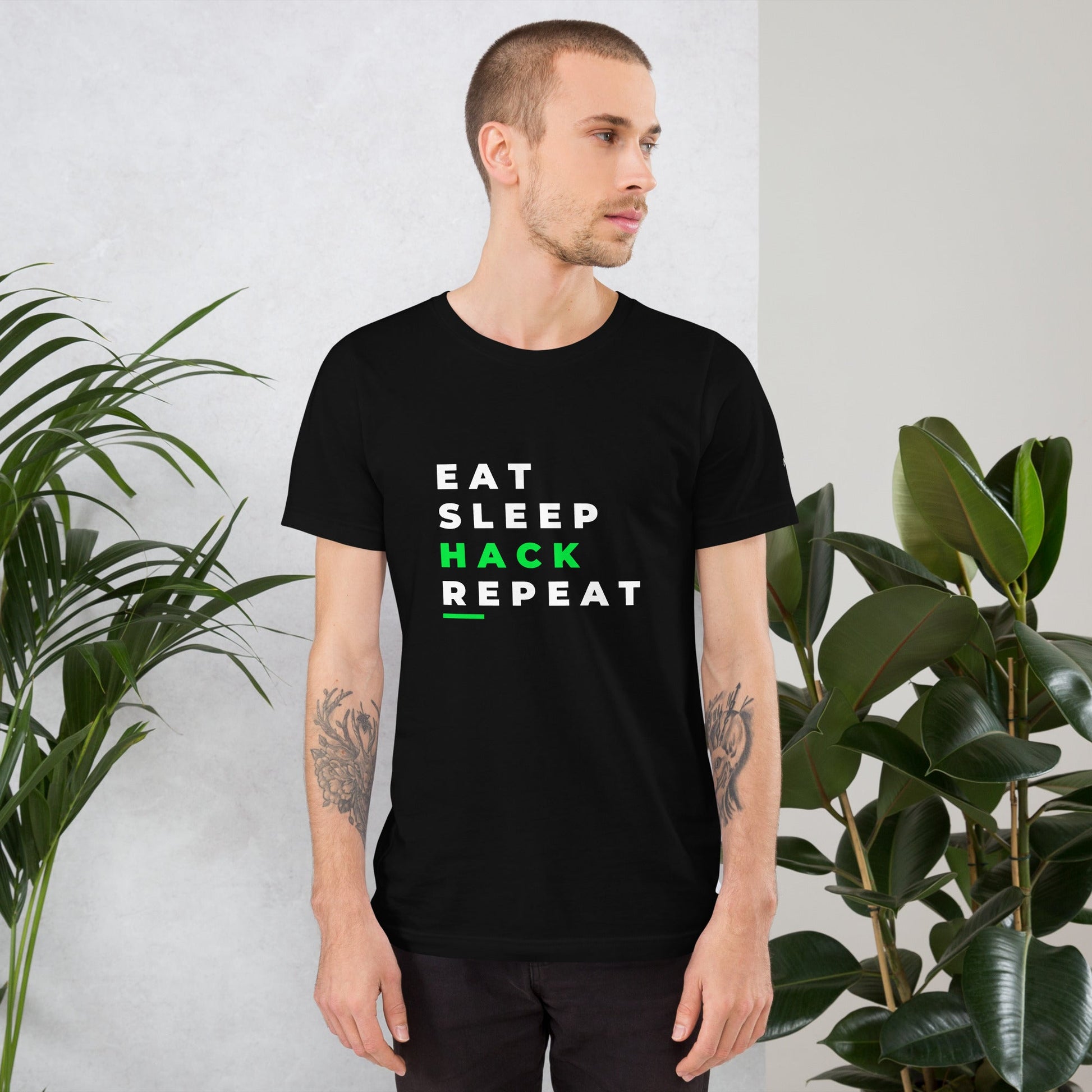 Eat, Sleep, Hack, Repeat V2 - Unisex t-shirt by DarkByteGear