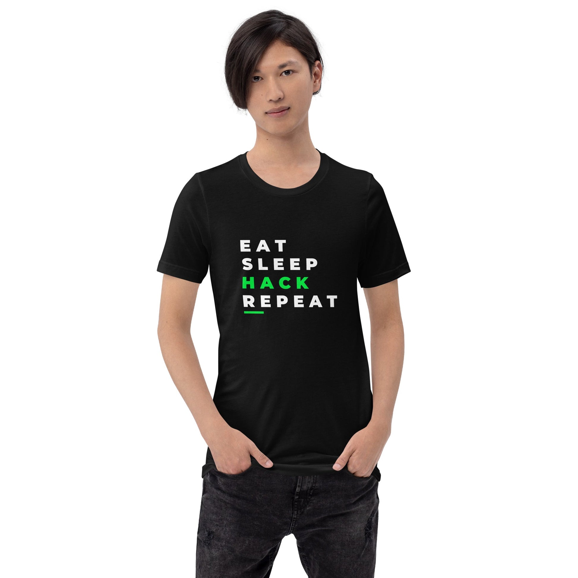 Eat, Sleep, Hack, Repeat V2 - Unisex t-shirt by DarkByteGear