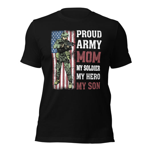 Proud Army Mom - Unisex t-shirt by DarkByteGear