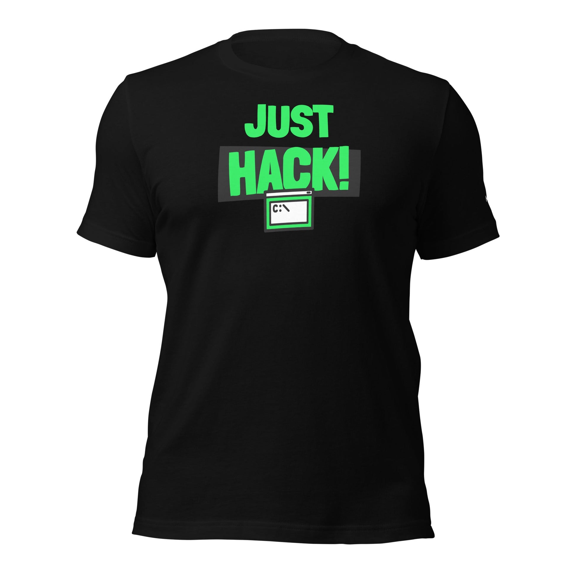 Just Hack (Green text) - Unisex t-shirt by DarkByteGear