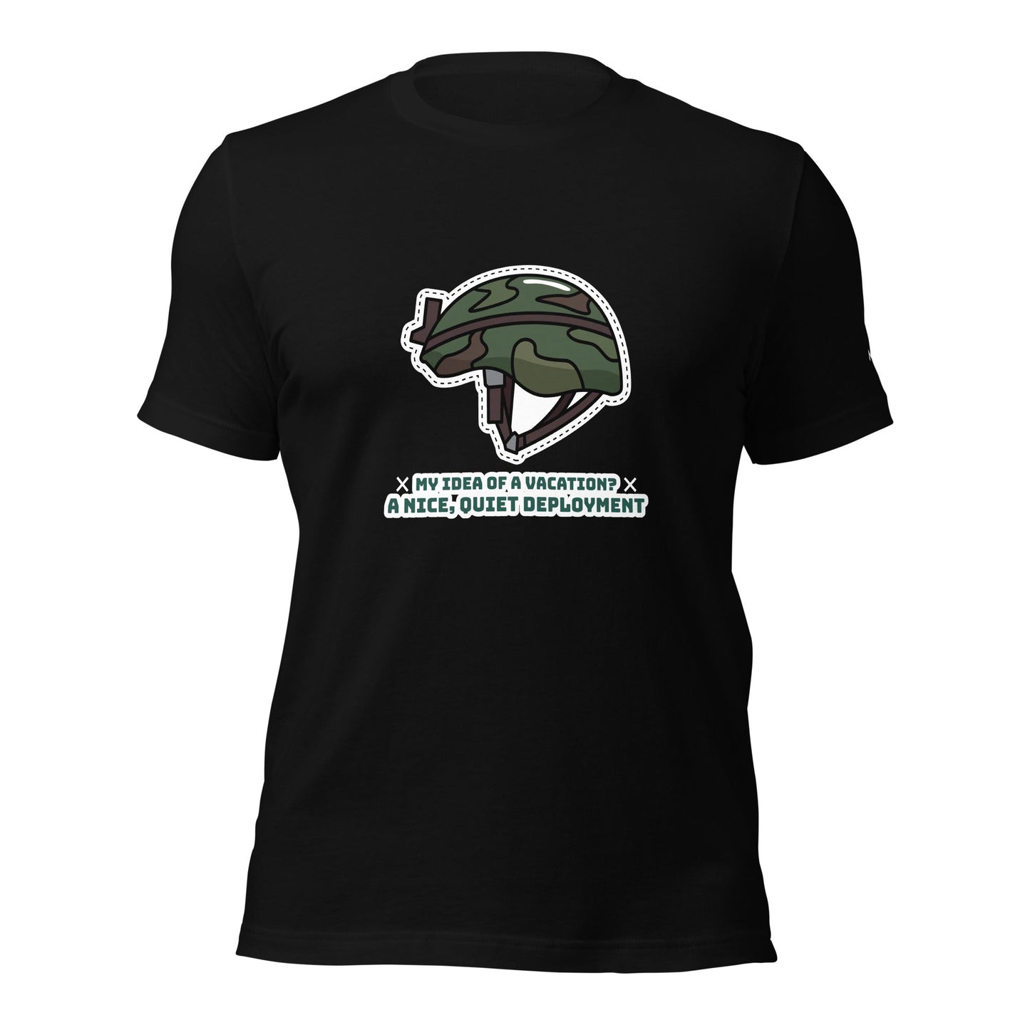 My idea of a vacation? A nice, quiet deployment - Unisex t-shirt by DarkByteGear