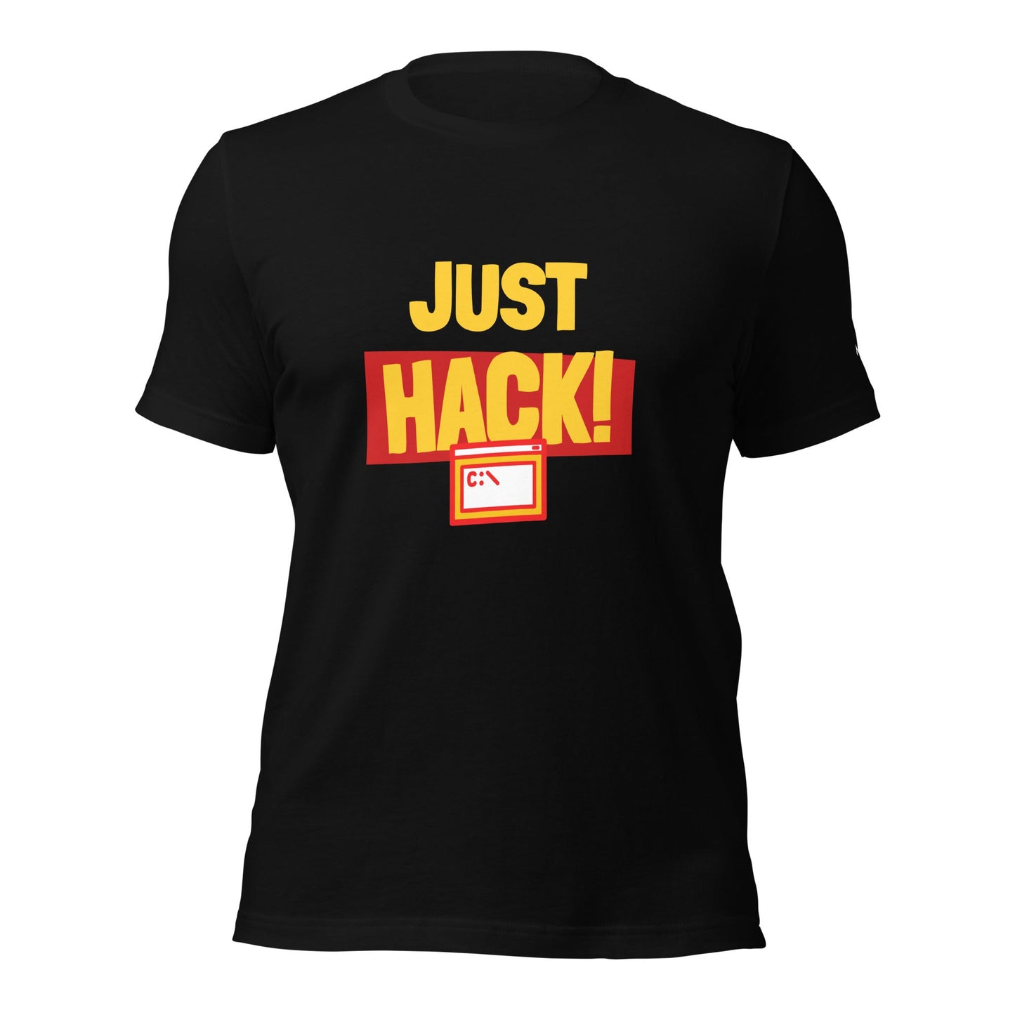 Just Hack (Yellow Text) - Unisex t-shirt by DarkByteGear