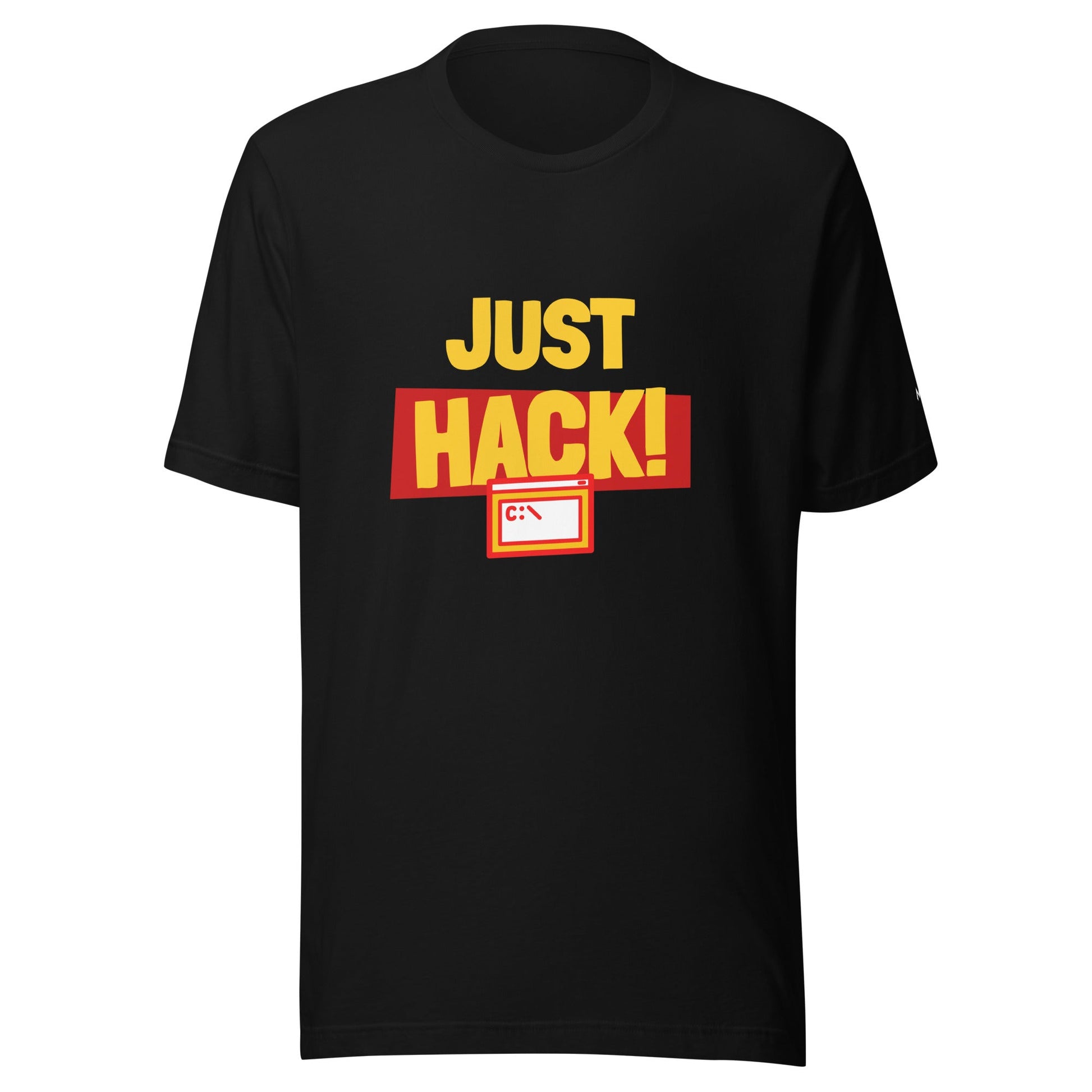 Just Hack (Yellow Text) - Unisex t-shirt by DarkByteGear