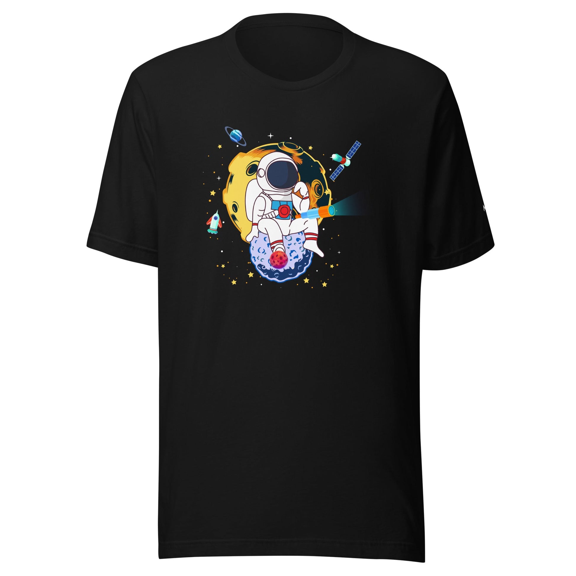 Astranaut catching stars - Unisex t-shirt by DarkByteGear