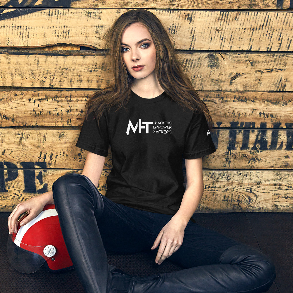 MHT - hackers empower hackers - Short-sleeve unisex t-shirt by DarkByteGear
