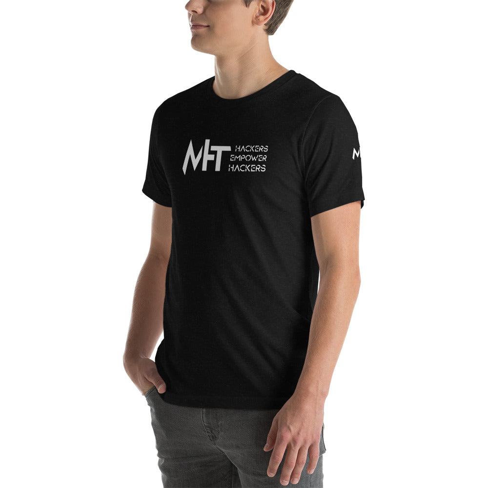 MHT - hackers empower hackers - Short-sleeve unisex t-shirt by DarkByteGear
