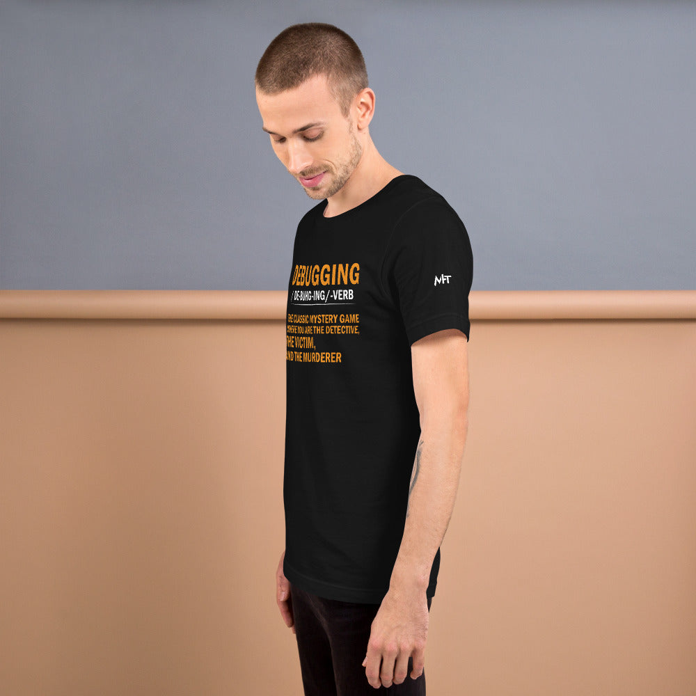Debugging definition ( Orange Text ) - Unisex t-shirt by DarkByteGear