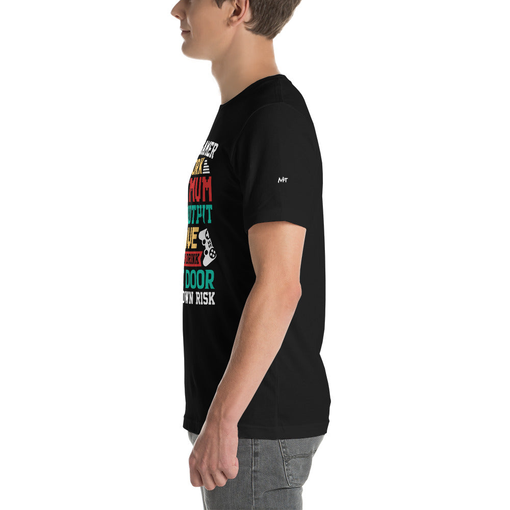 Danger Gamer Enter At Own Risk - Unisex t-shirt by DarkByteGear