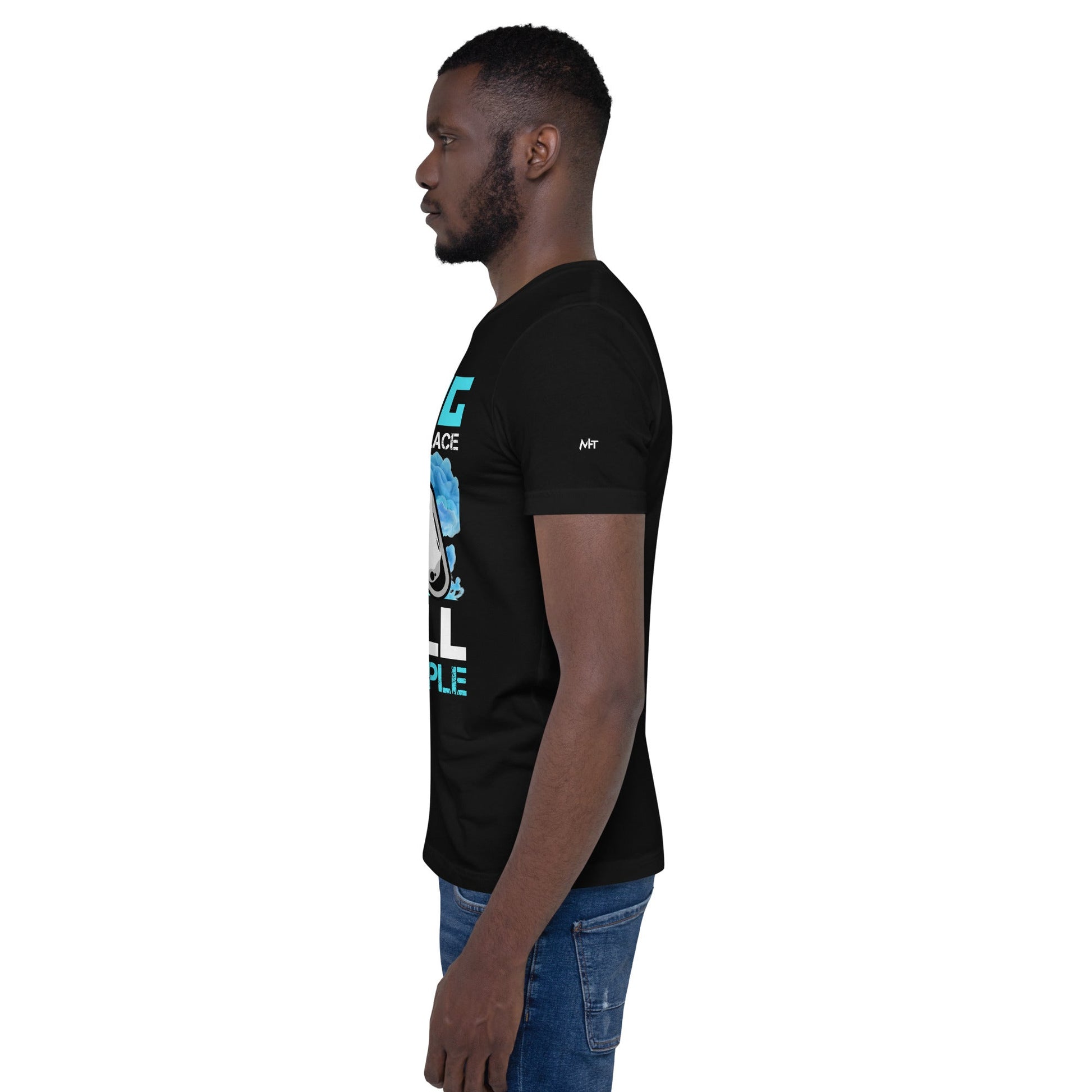 Gaming is the only Legal Place - Blue V Unisex t-shirt by DarkByteGear