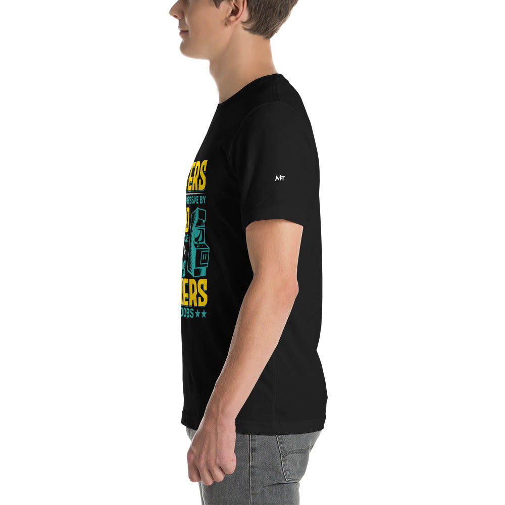 Gamers are not Aggressive by Blood and Violence ( rasel ) - Unisex t-shirt by DarkByteGear