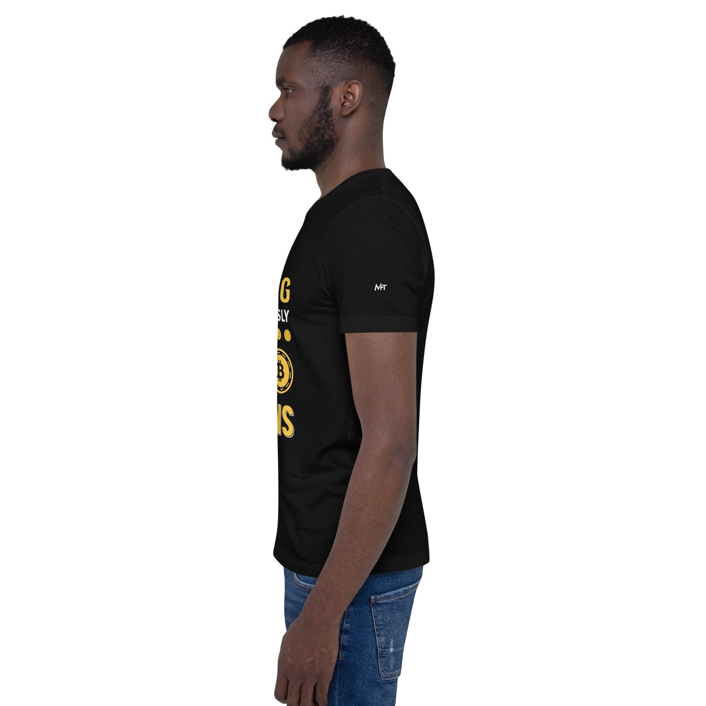 Warning! May Spontaneously talk about Bitcoins - Unisex t-shirt by DarkByteGear
