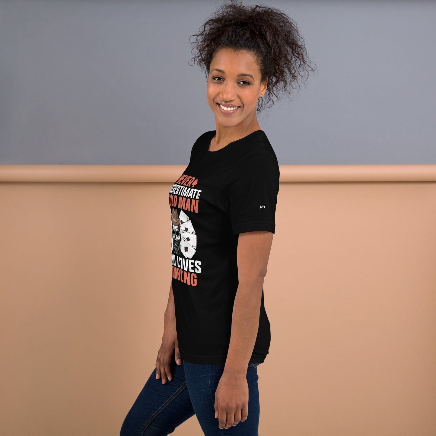 Never Underestimate an old man who Loves gambling - Unisex t-shirt by DarkByteGear