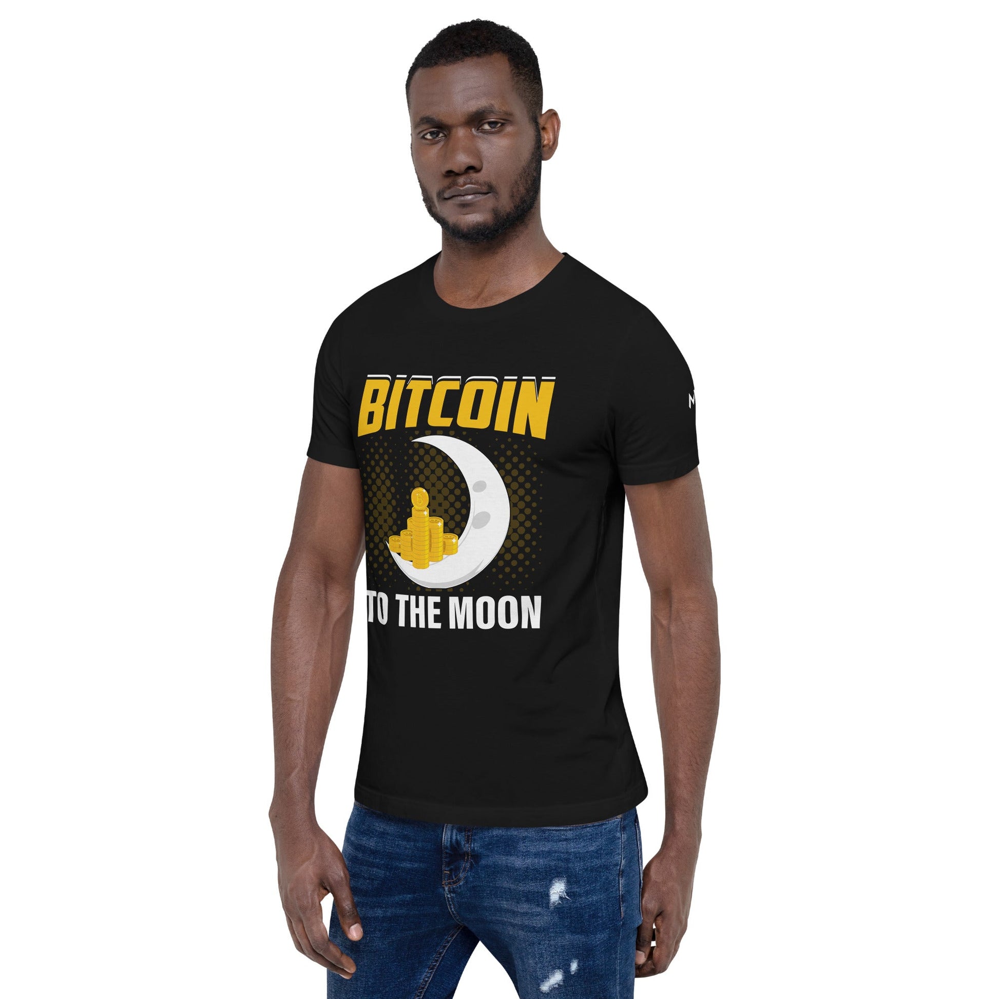 Bitcoin to the moon - Unisex t-shirt by DarkByteGear