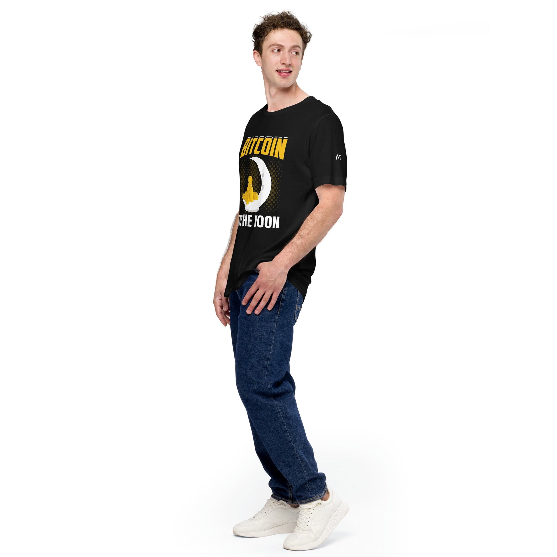 Bitcoin to the moon - Unisex t-shirt by DarkByteGear