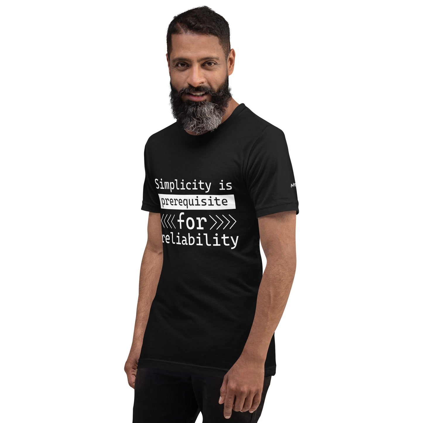 Simplicity is the prerequisite for reliability - Unisex t-shirt by DarkByteGear