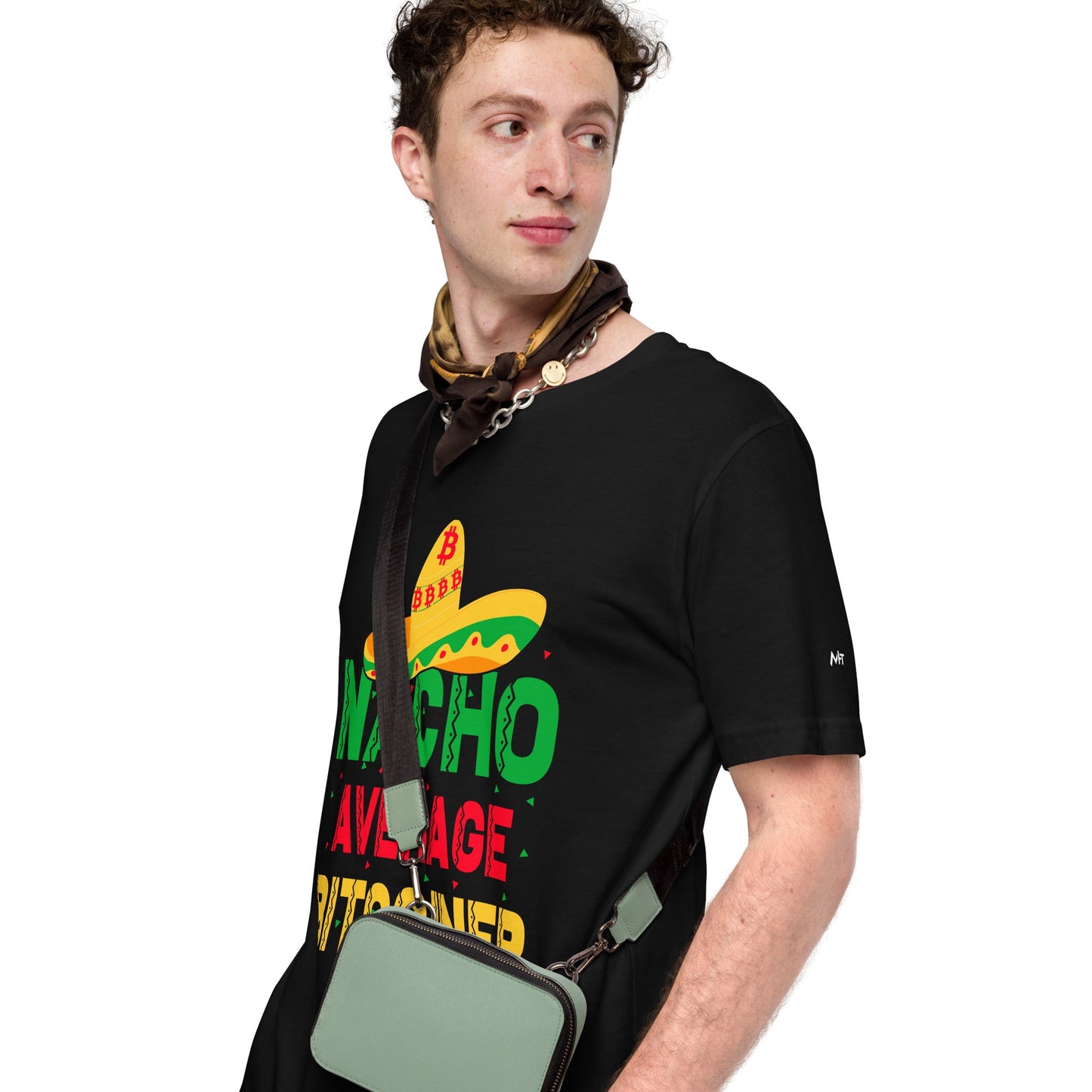 Nacho Average Bitcoiner Unisex t-shirt ( Back Print ) by DarkByteGear