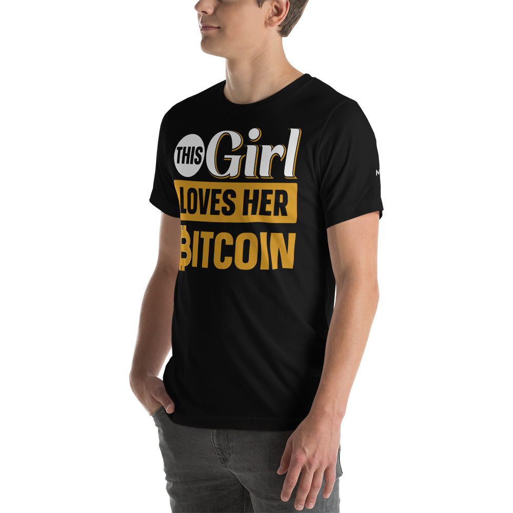 This Girl love her Bitcoin Unisex t-shirt by DarkByteGear
