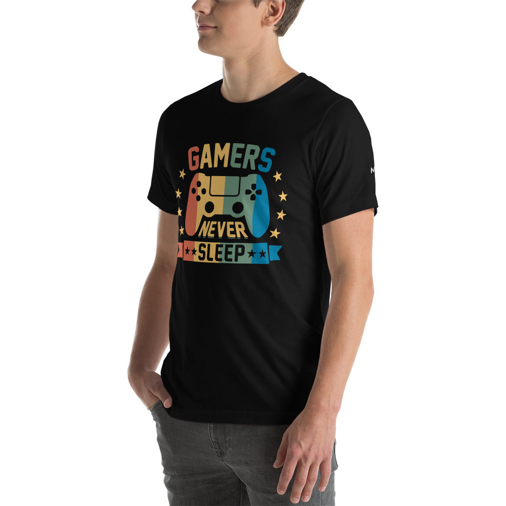 Gamers never sleep - Unisex t-shirt by DarkByteGear