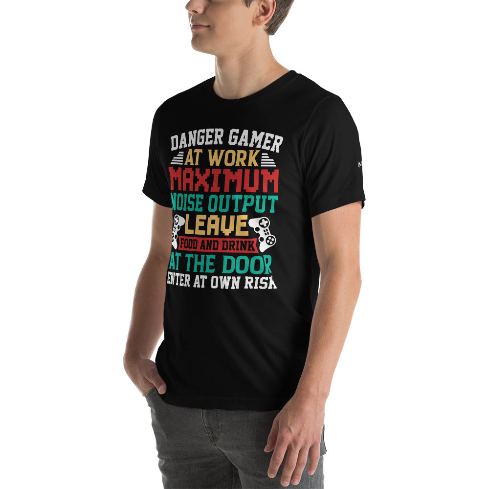 Danger Gamer Enter At Own Risk - Unisex t-shirt by DarkByteGear