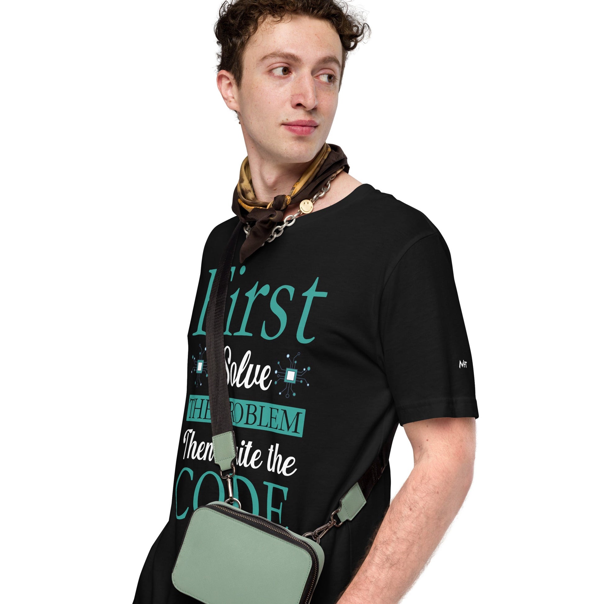 First, Solve the problem; then, Write the code V3 - Unisex t-shirt by DarkByteGear