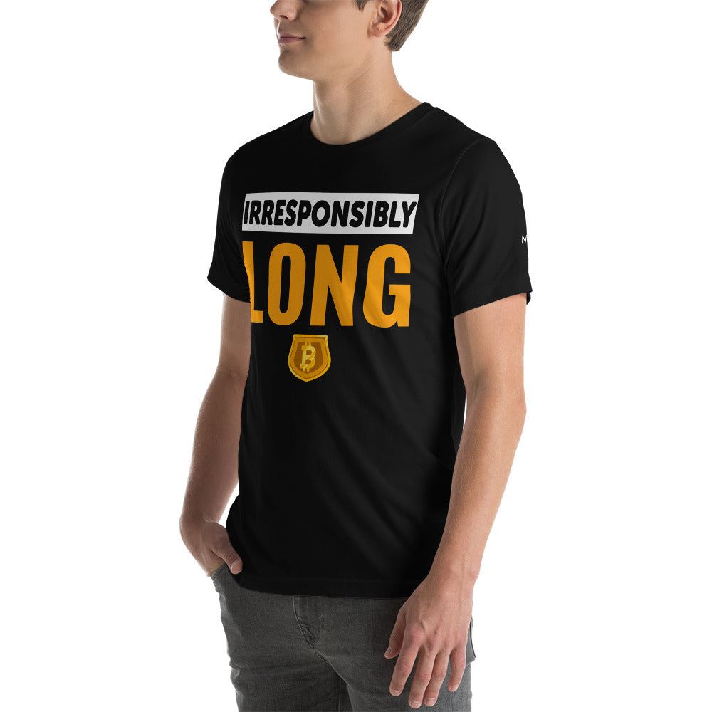 Irresponsibly Long Bitcoin - Unisex t-shirt by DarkByteGear
