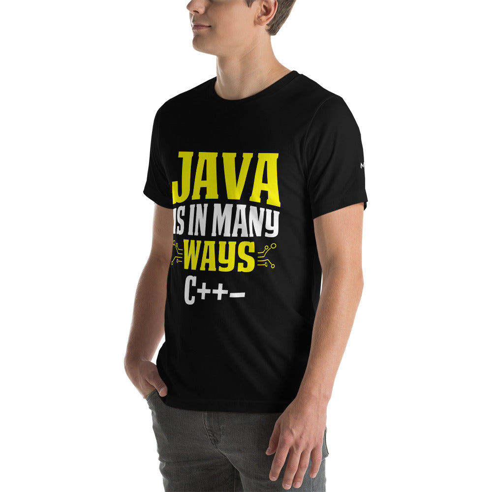 Java is in Many Ways C++- Unisex t-shirt by DarkByteGear