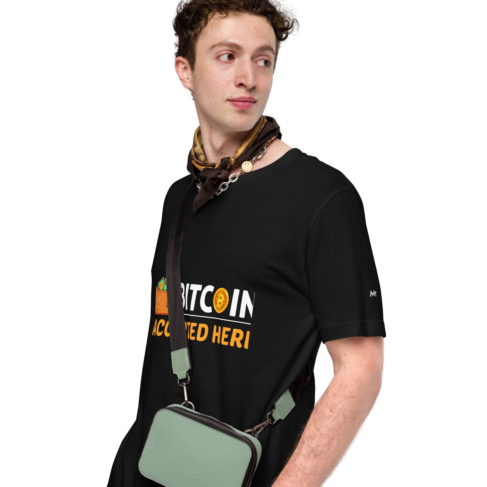 Bitcoin Accepted Here - Unisex t-shirt by DarkByteGear