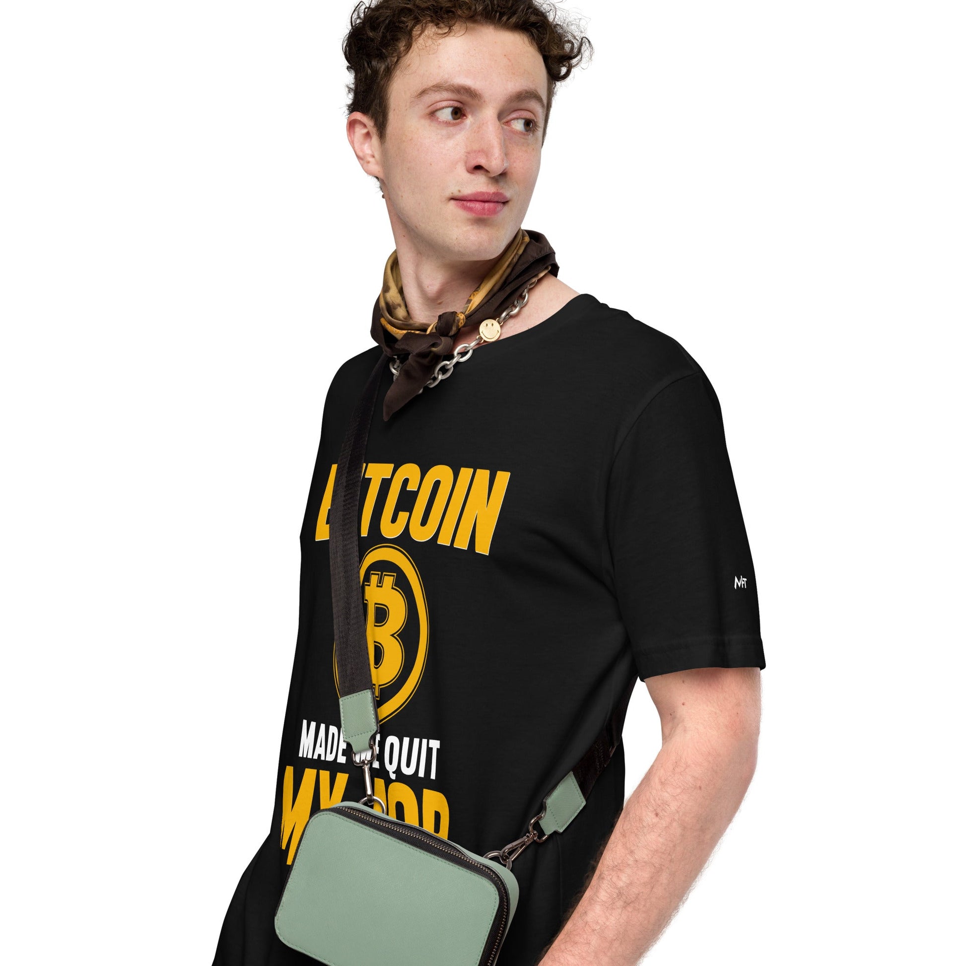 Bitcoin Make me Quit My Job - Unisex t-shirt by DarkByteGear