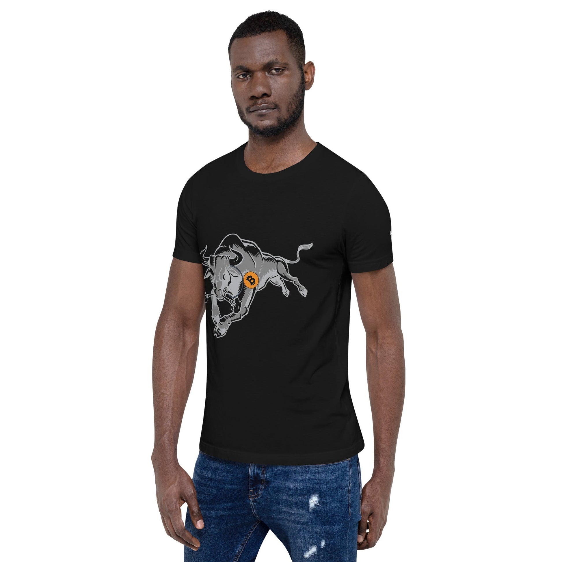 Strong Bitcoin Bull Unisex t-shirt by DarkByteGear