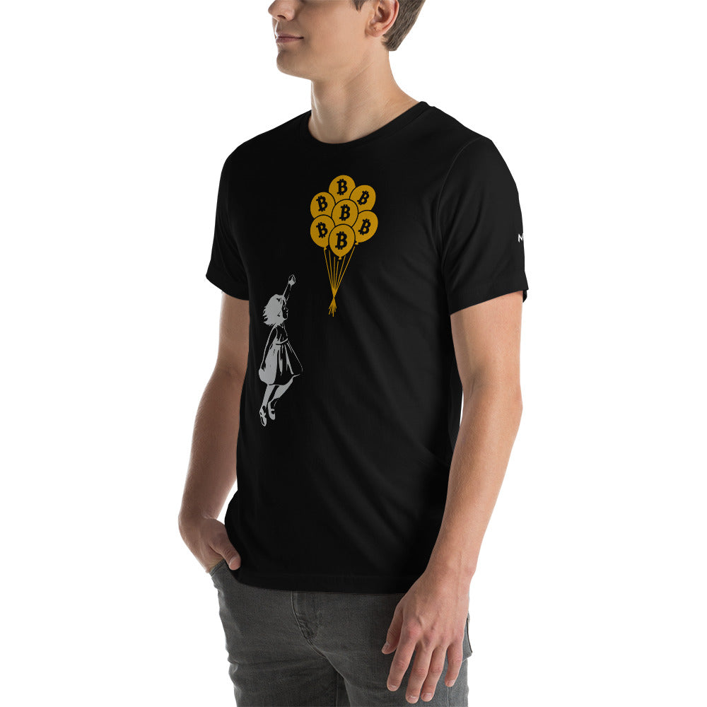 Bitcoin Little Girl Unisex t-shirt by DarkByteGear