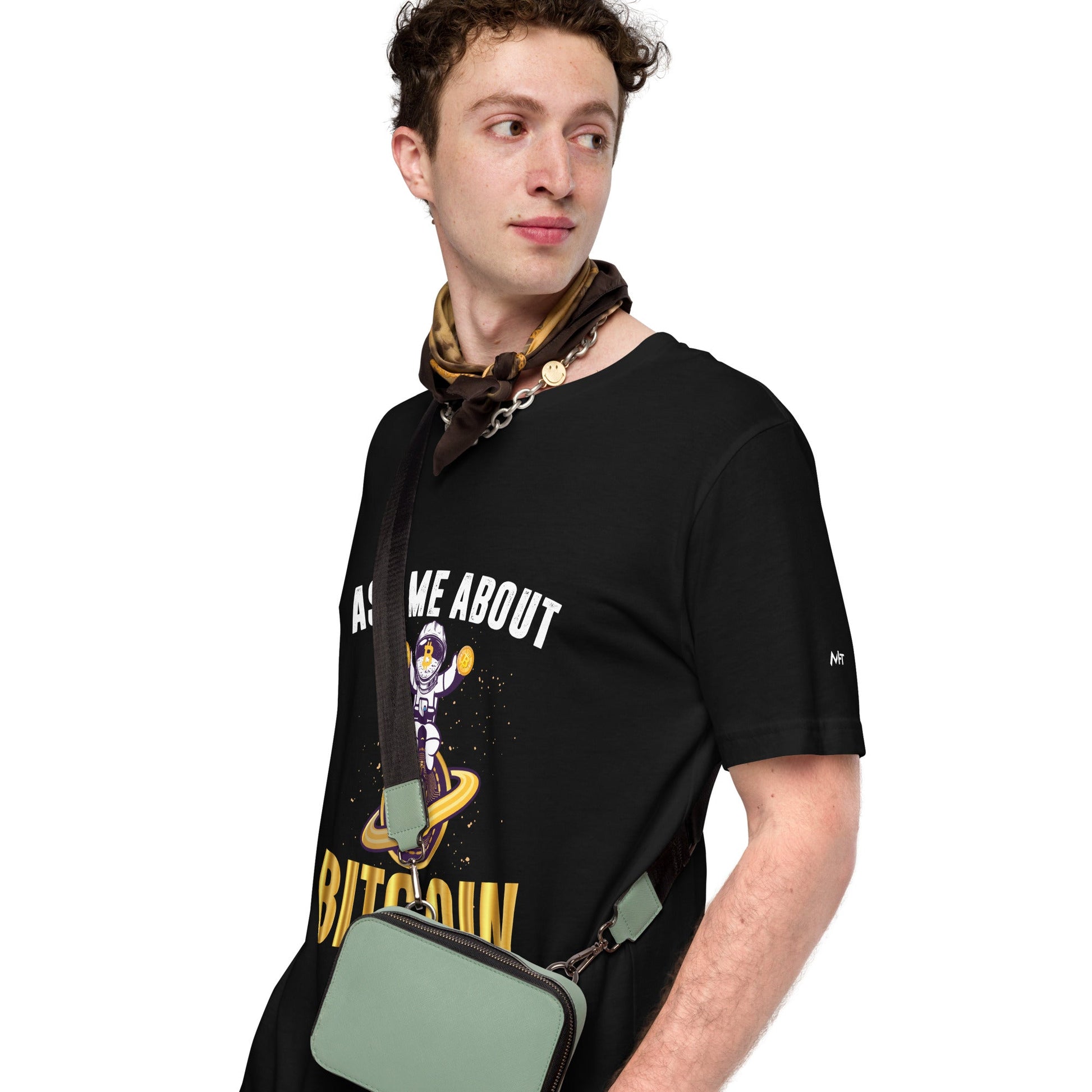 Ask Me about Bitcoin Unisex t-shirt by DarkByteGear