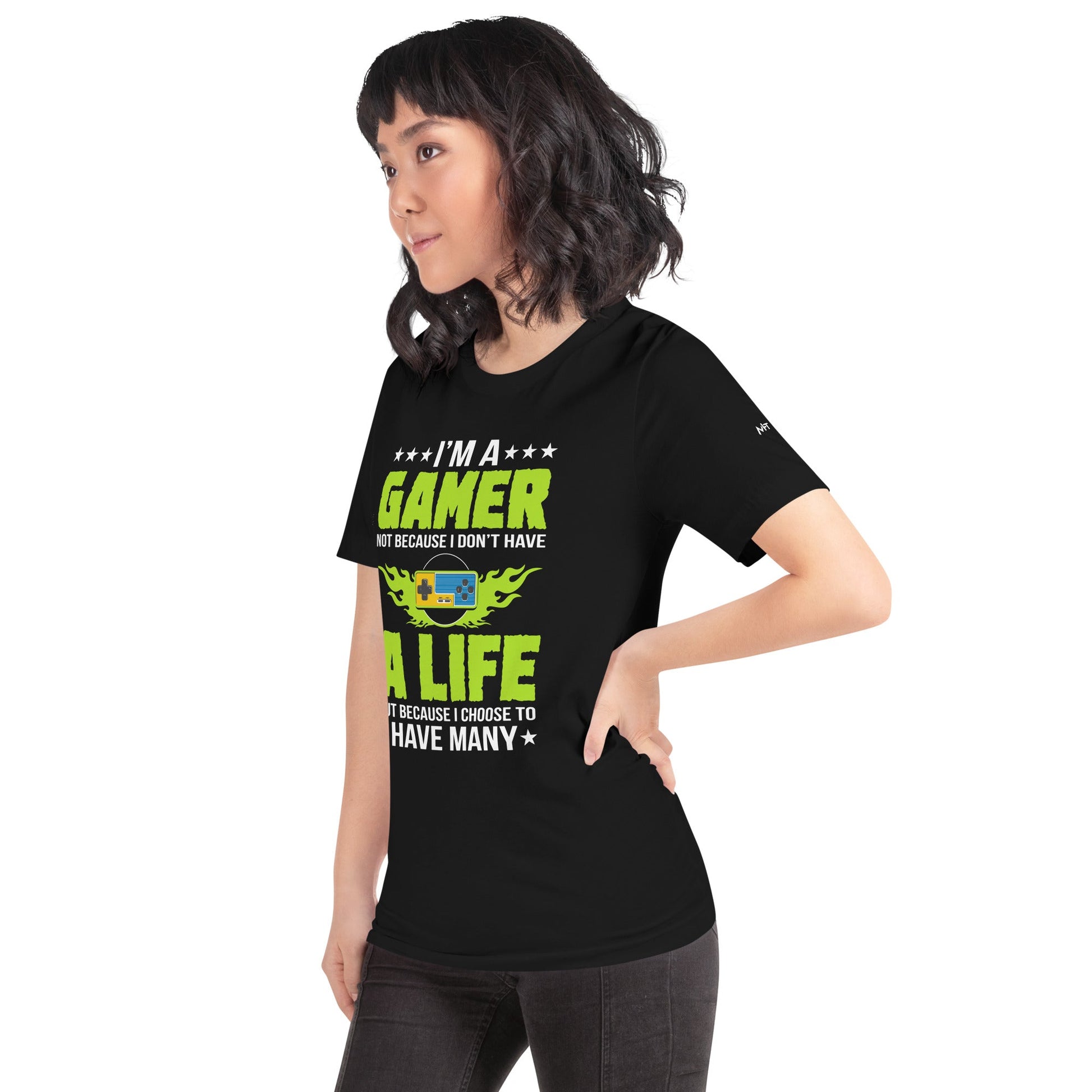 I am a Gamer Green V - Unisex t-shirt by DarkByteGear