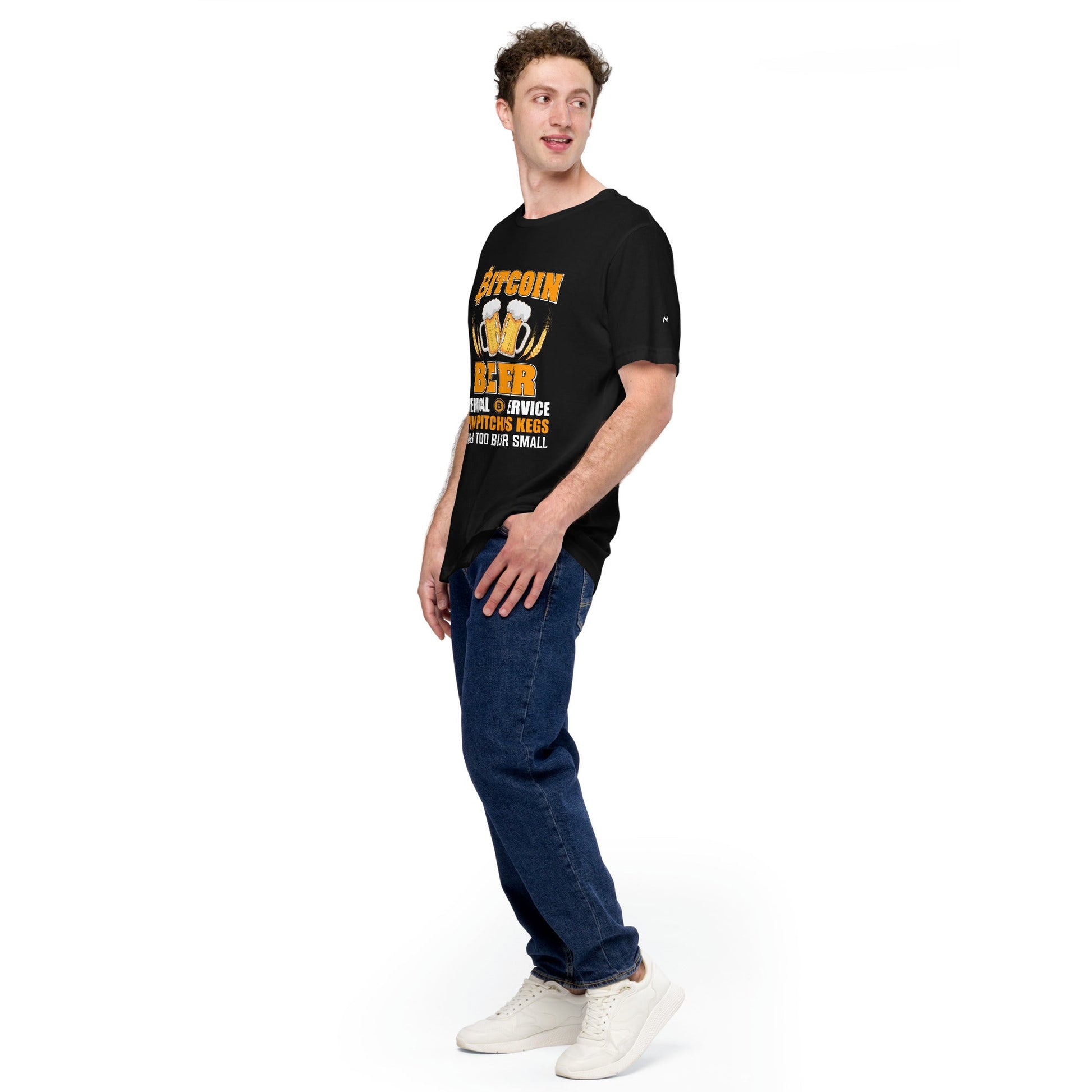 Bitcoin Beer Removal Service - Unisex t-shirt by DarkByteGear