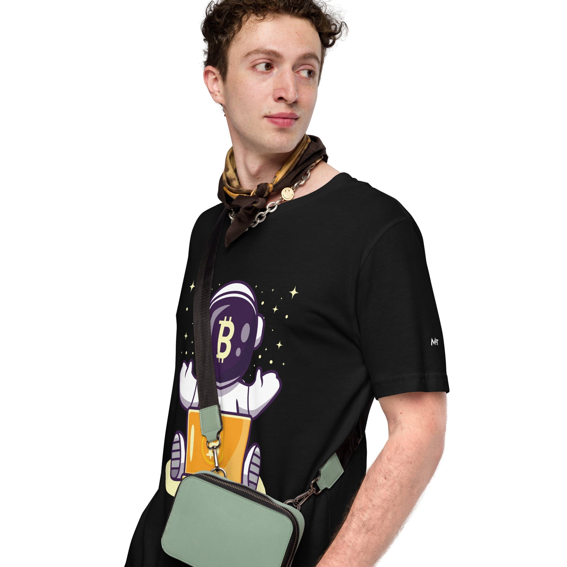 Bitcoin Astronaut - Unisex t-shirt by DarkByteGear