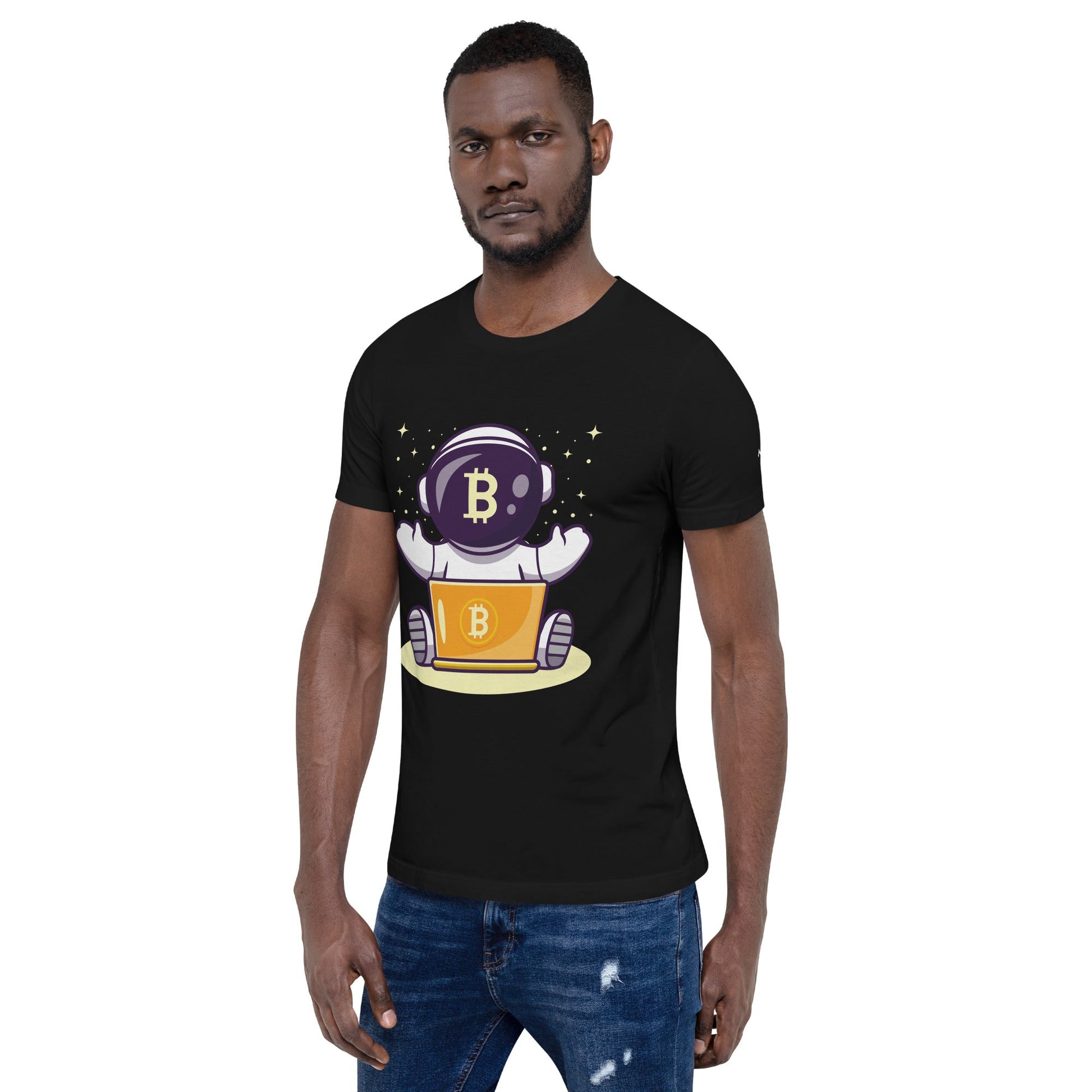 Bitcoin Astronaut - Unisex t-shirt by DarkByteGear