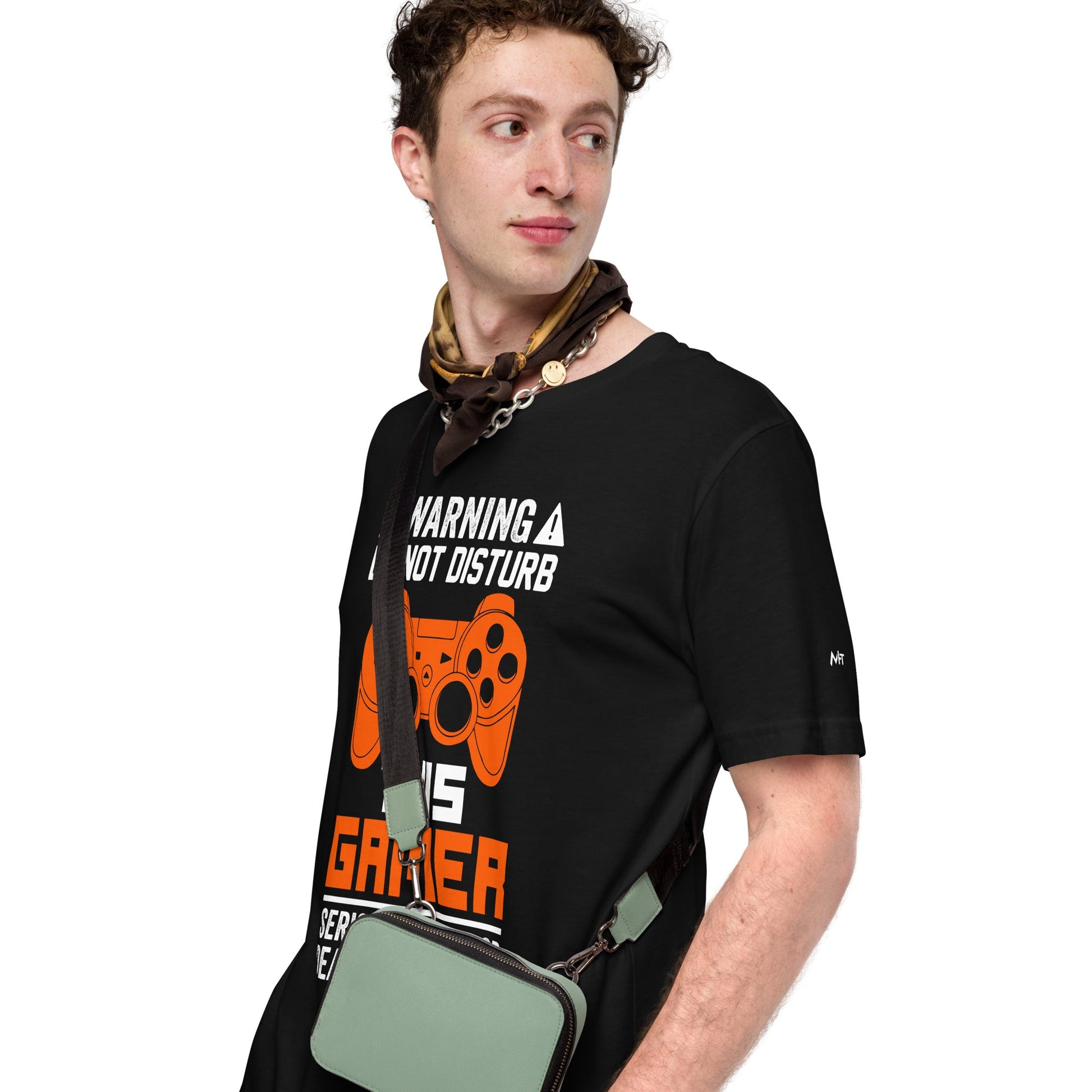 Warning: Do Not Disturb this Gamer! Serious Injury or Death may Occur - Unisex t-shirt by DarkByteGear