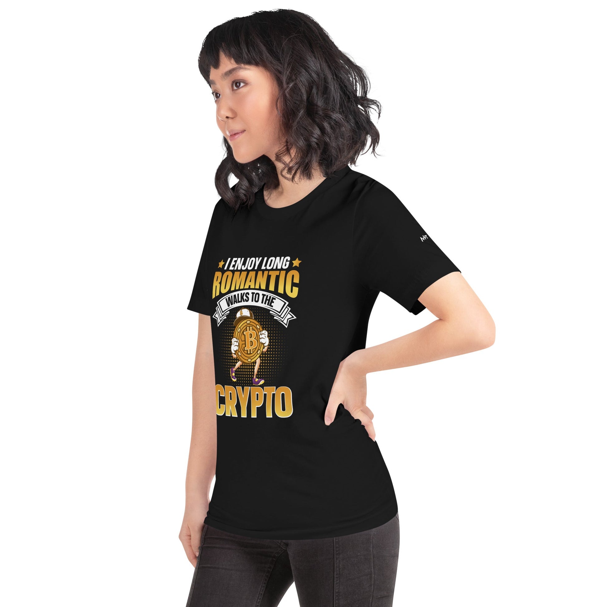 I enjoy long Romantic Walk with Crypto - Unisex t-shirt by DarkByteGear