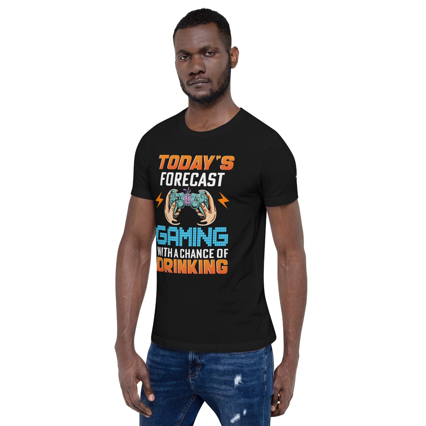 Today's Forecast; Gaming with a Chance of Drinking - Unisex t-shirt by DarkByteGear