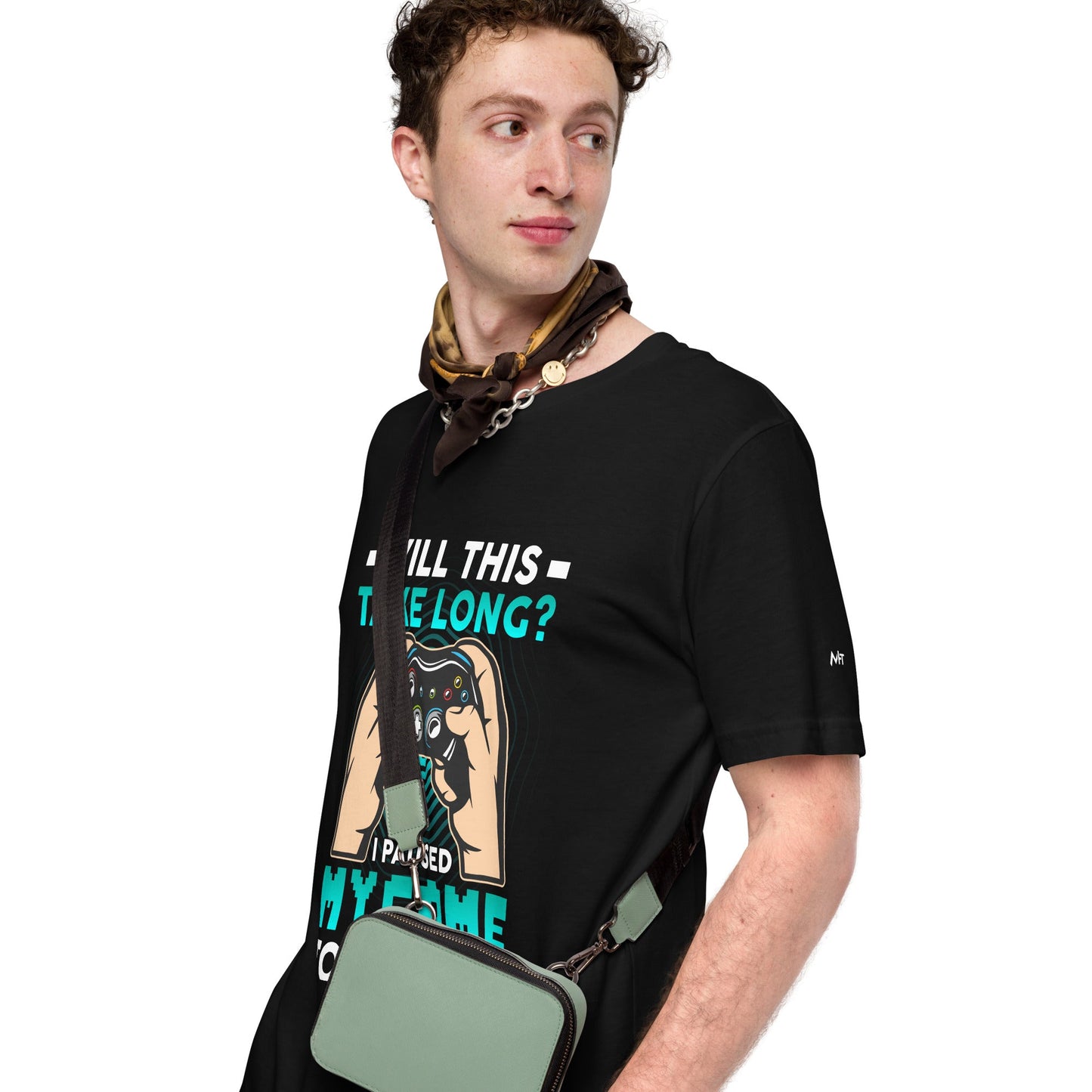 Will this take long, I paused my game to be here - Unisex t-shirt by DarkByteGear