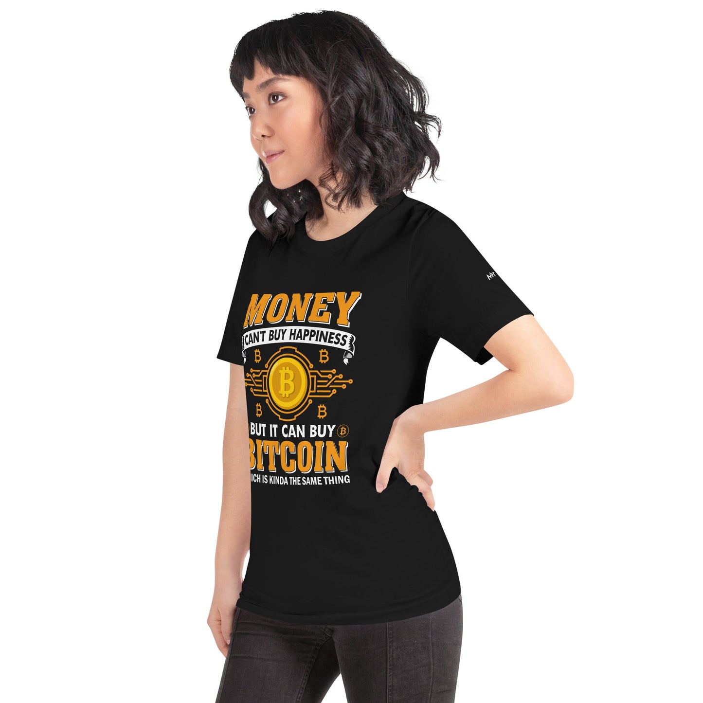 Money can't Buy you Happiness but it can Buy Bitcoin - Unisex t-shirt by DarkByteGear