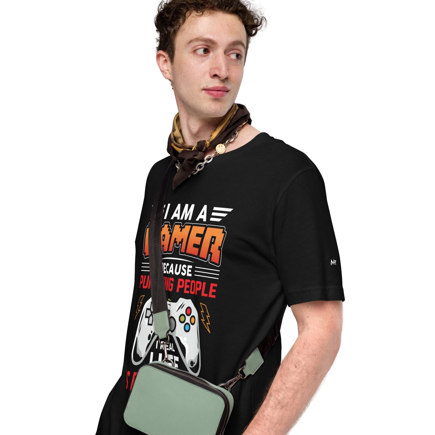 I am a Gamer because Punching people in real life is frowned upon - Unisex t-shirt by DarkByteGear