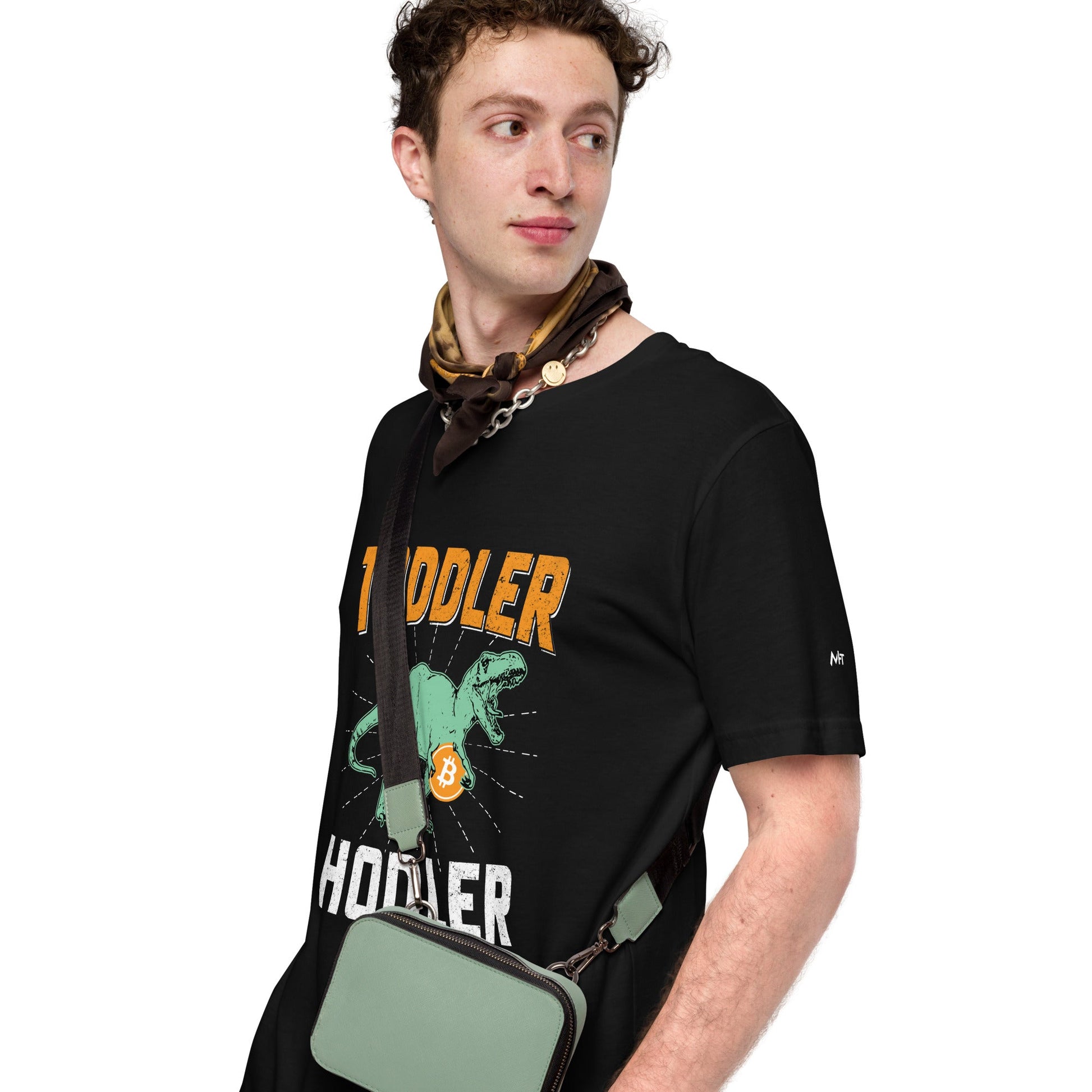 Toddler Bitcoin T-rex Holder - Unisex t-shirt by DarkByteGear