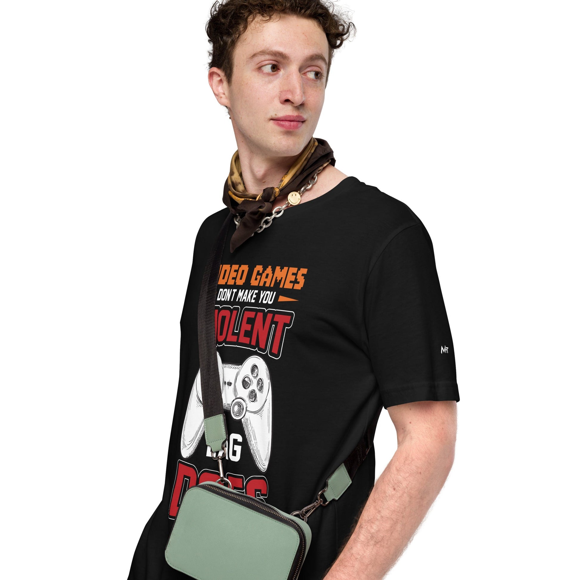 Video Games don't Make you Violent, but Lag does - Unisex t-shirt by DarkByteGear