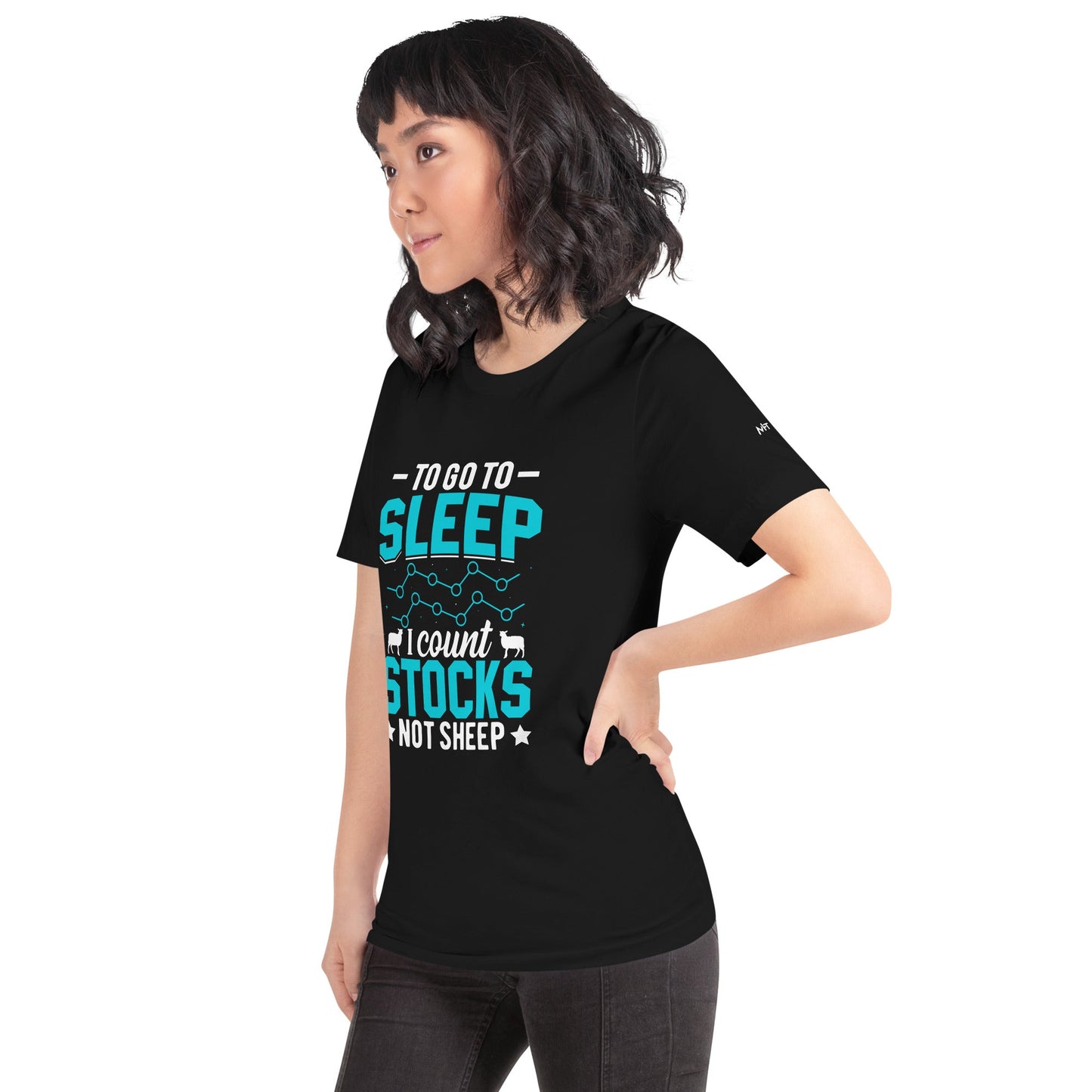 To go to sleep, I count stocks not sheep (DB) - Unisex t-shirt by DarkByteGear