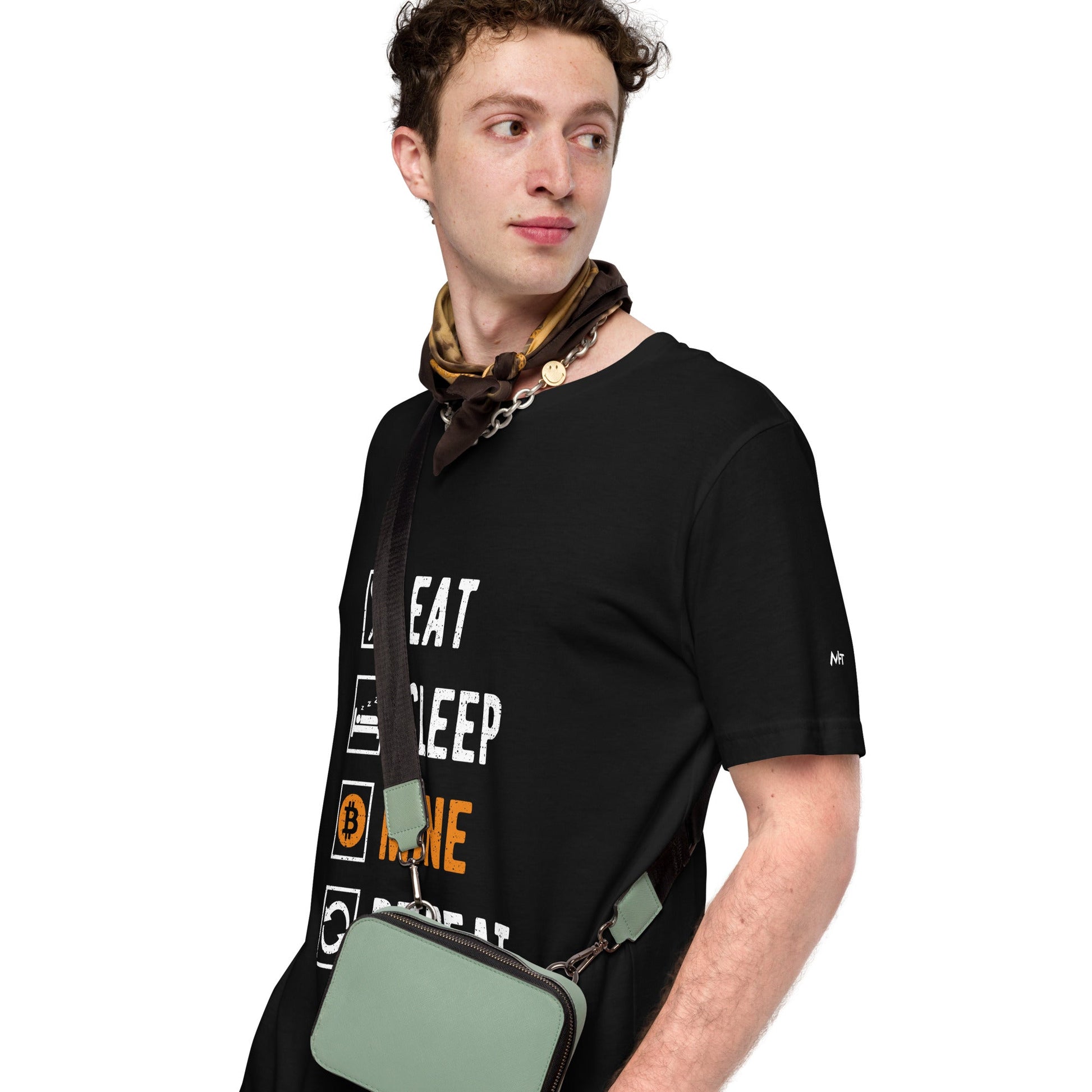 Eat, Sleep, Bitcoin Mine and Repeat - Unisex t-shirt by DarkByteGear