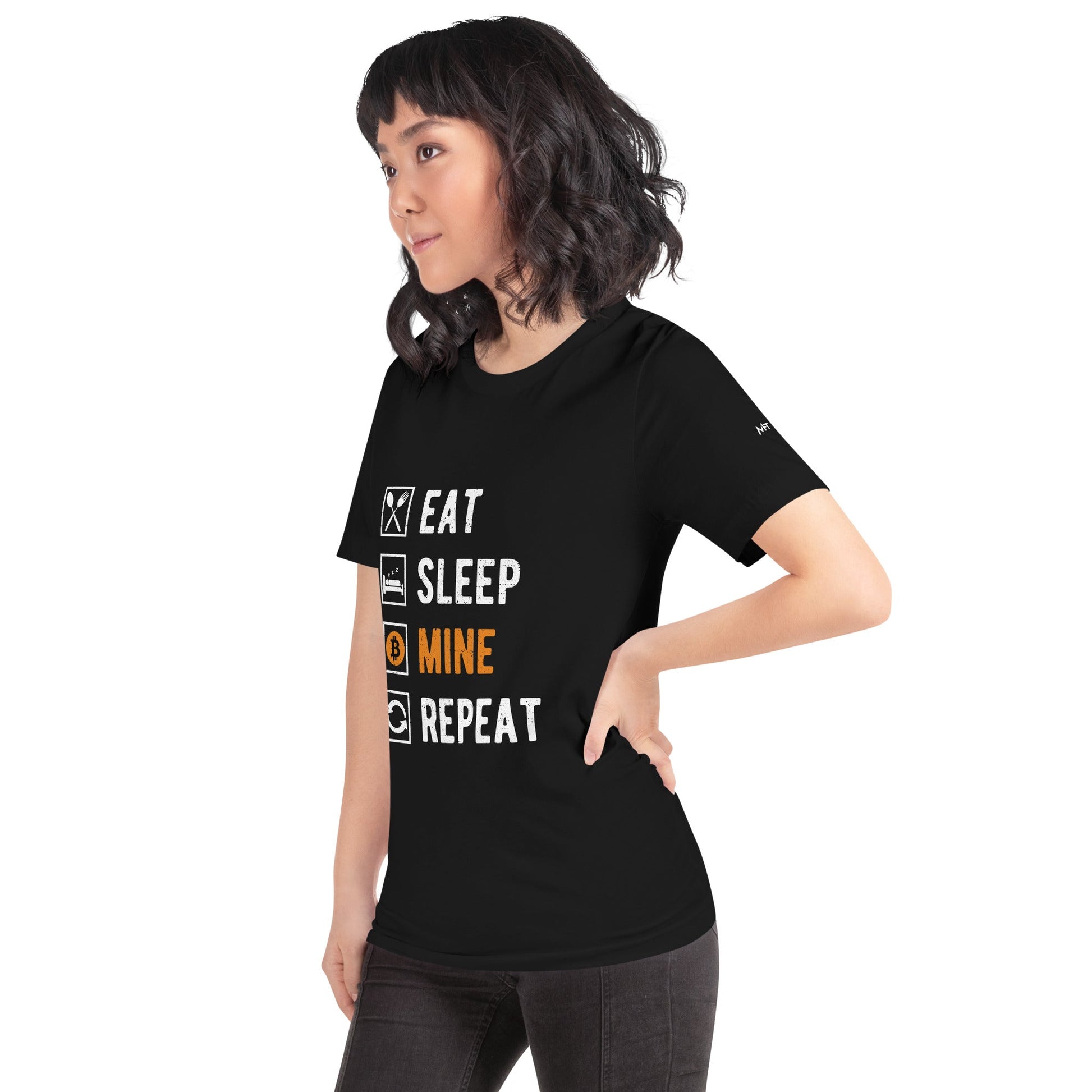 Eat, Sleep, Bitcoin Mine and Repeat - Unisex t-shirt by DarkByteGear