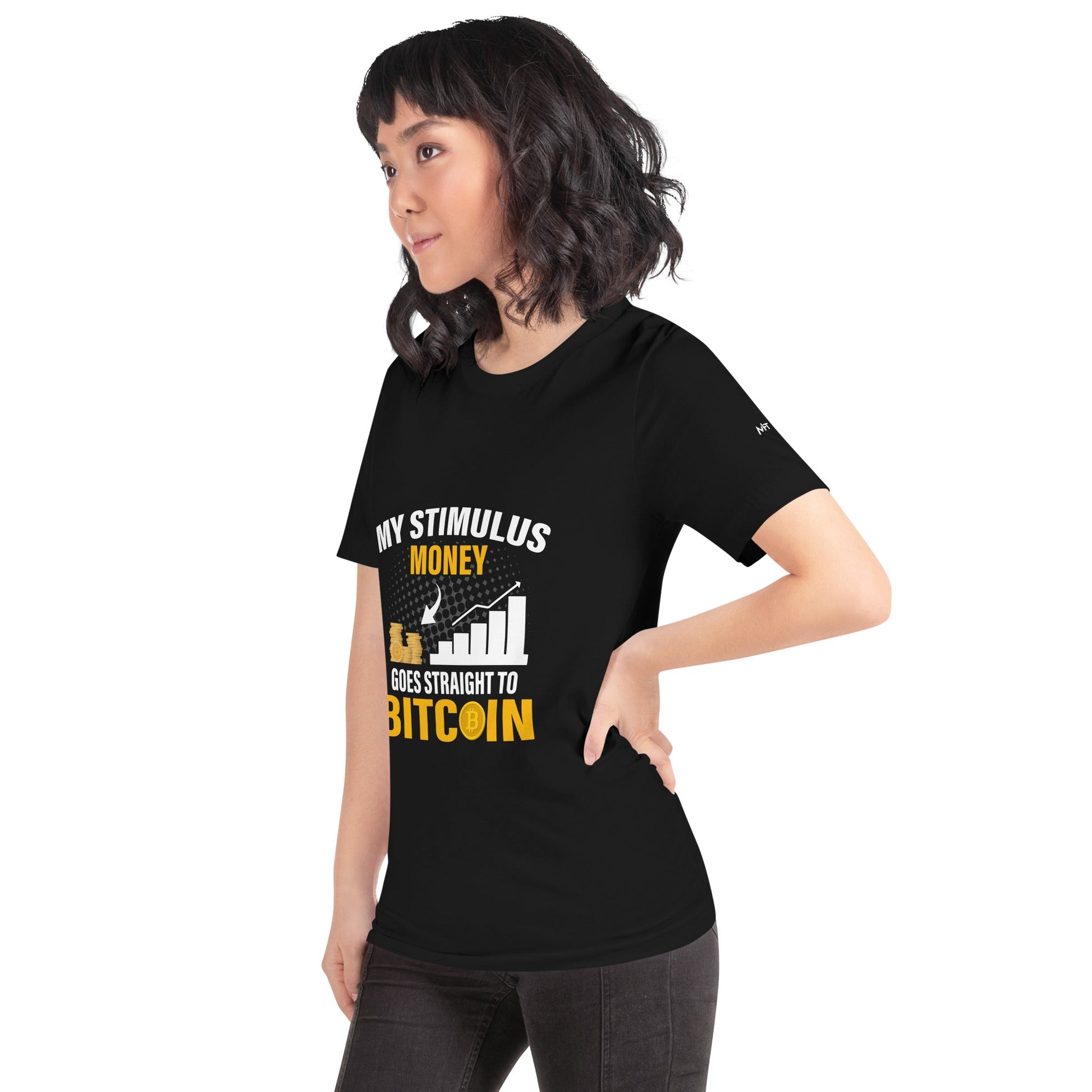 My Stimulus Money Goes Straight to Bitcoin - Unisex t-shirt by DarkByteGear