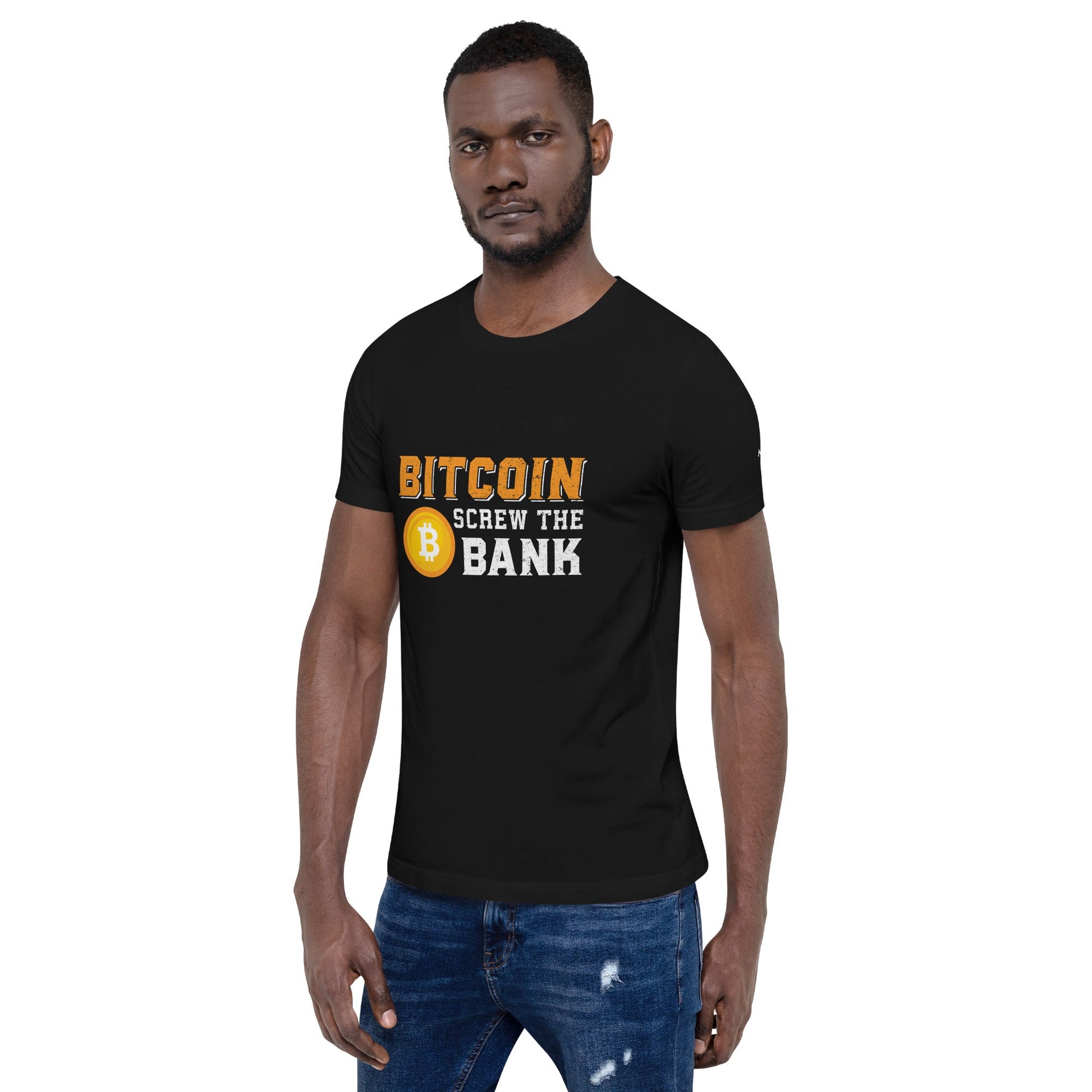 Bitcoin Screw the Bank - Unisex t-shirt by DarkByteGear
