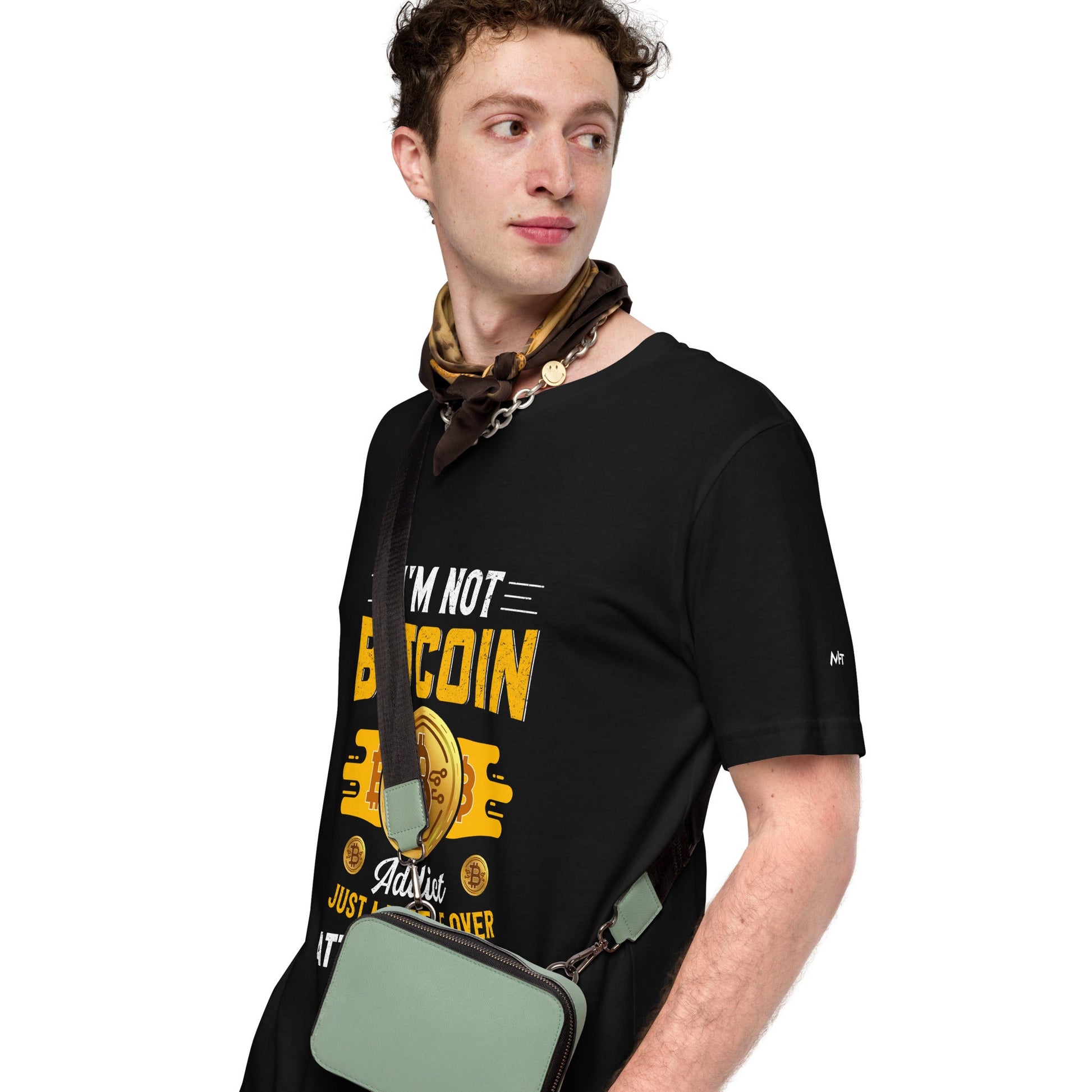 I am not a Bitcoin Addict Just a little attached to it - Unisex t-shirt by DarkByteGear